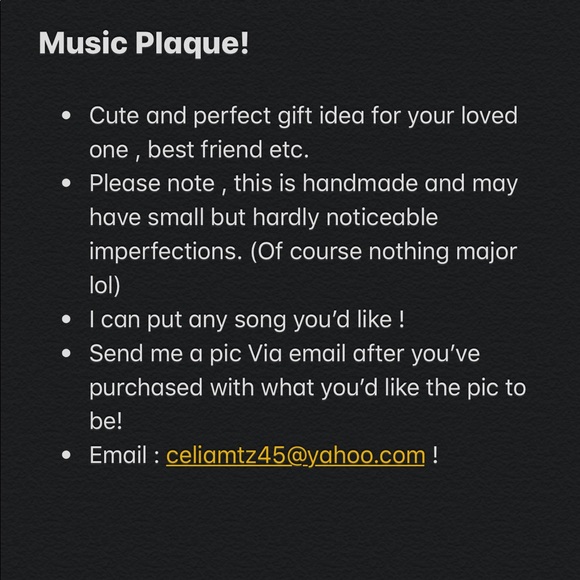 Custom acrylic Music Plaque - Picture 7 of 8